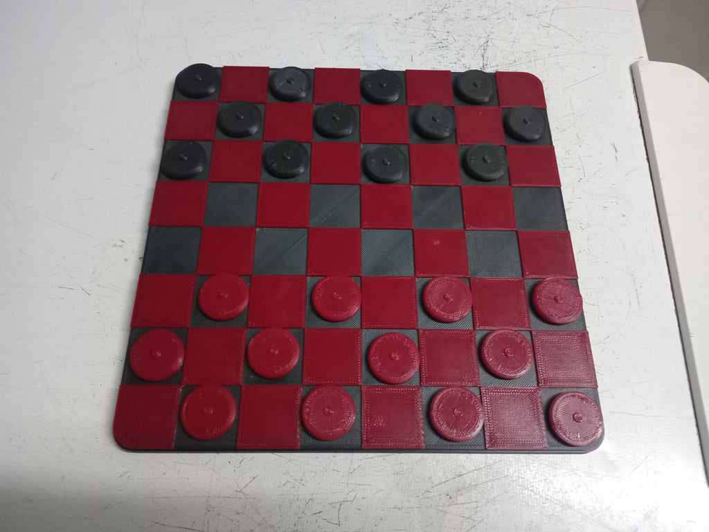 3D Printed Checkers Board Game – Locally Made | Durable & Modern Design