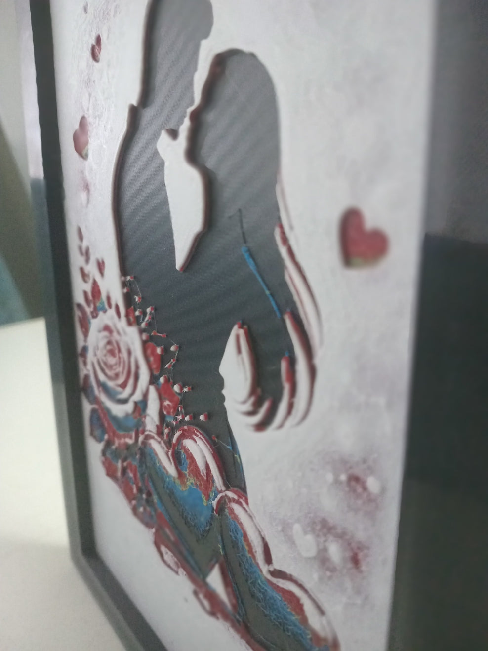 3D textured Desktop Art-Personalised Romantic Keepsake