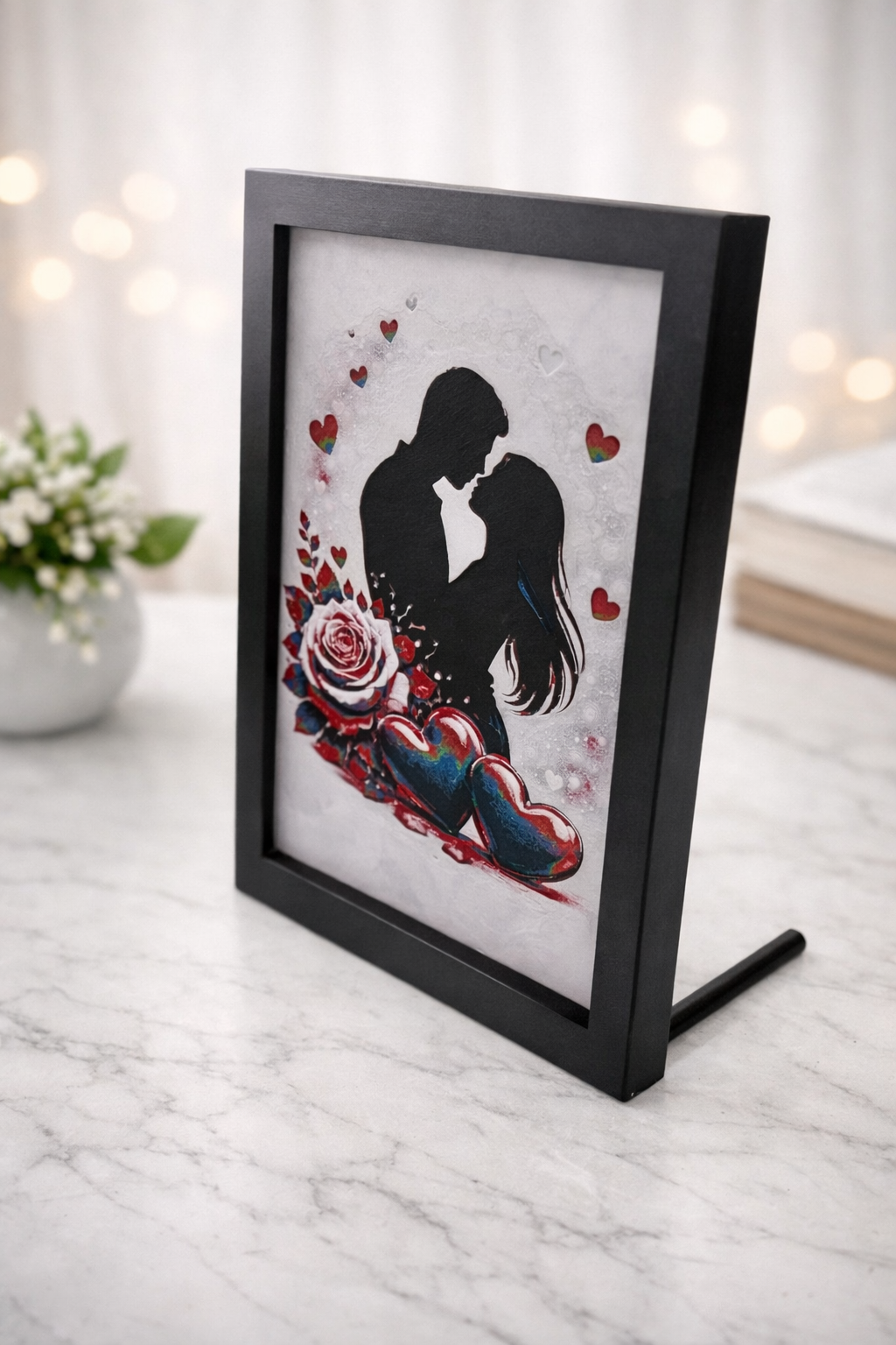 3D textured Desktop Art-Personalised Romantic Keepsake