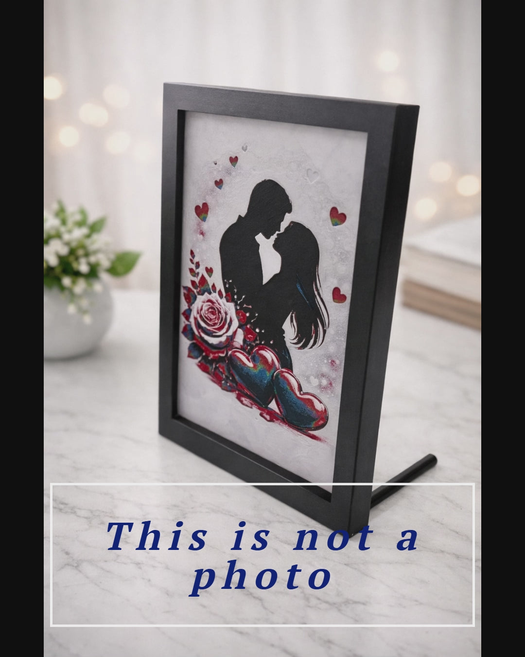 3D textured Desktop Art-Personalised Romantic Keepsake